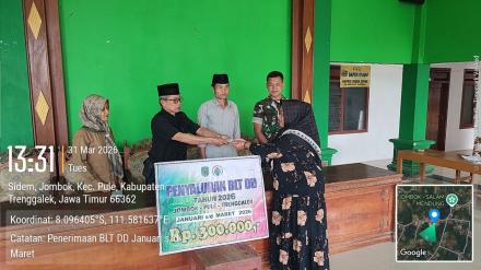 Penyaluran BLT DD Bulan Januari s.d maret 2026